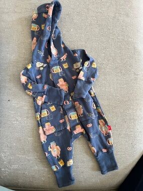 Magnetic Me Hooded One-Piece with Bear Print